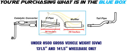 1998 Chevy K1500 5.7L Exhaust H Pipe and Muffler