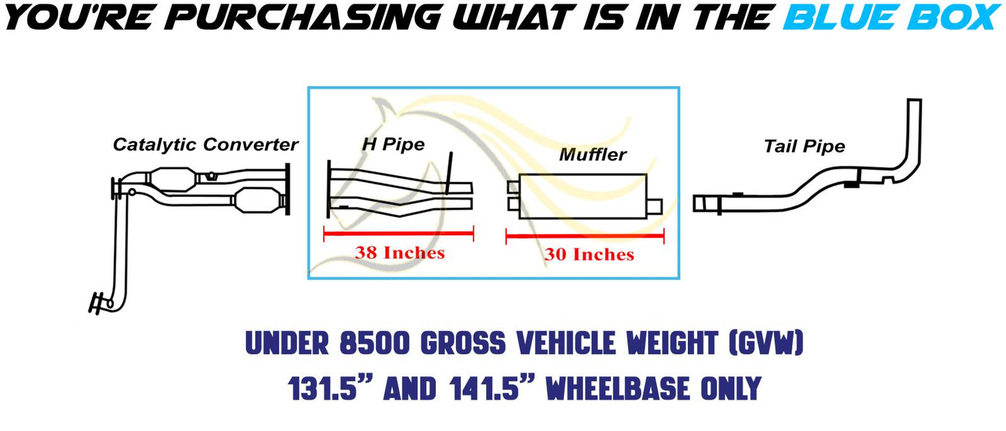 1998 GMC C2500 5.7L Exhaust H Pipe and Muffler