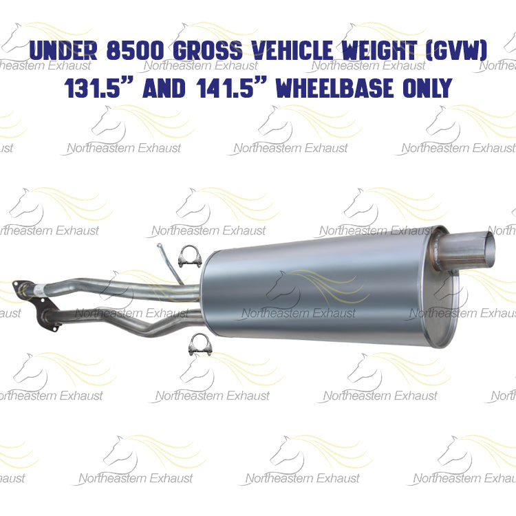 1998 GMC C2500 5.7L Exhaust H Pipe and Muffler