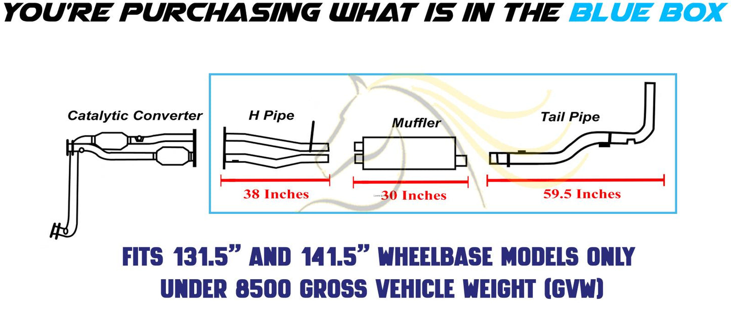 1996 GMC C2500 5.7l Exhaust H Pipe, Muffler and Tail Pipe