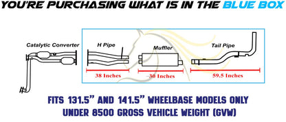 1996 GMC C2500 5.7l Exhaust H Pipe, Muffler and Tail Pipe