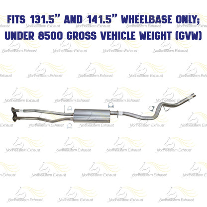 1998 Chevy C2500 5.7l Exhaust H Pipe, Muffler and Tail Pipe