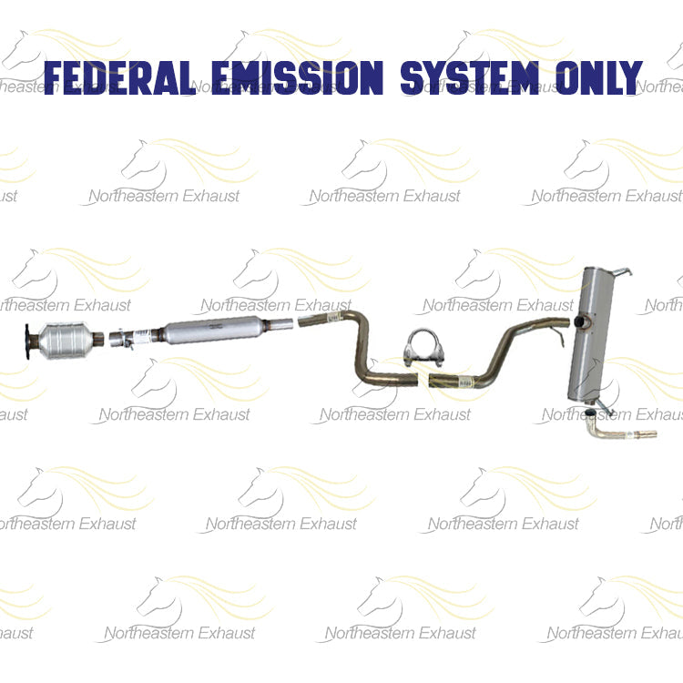 2008 Saturn Aura 3.5L Catalytic Converter, Resonator, Pipes and Muffler