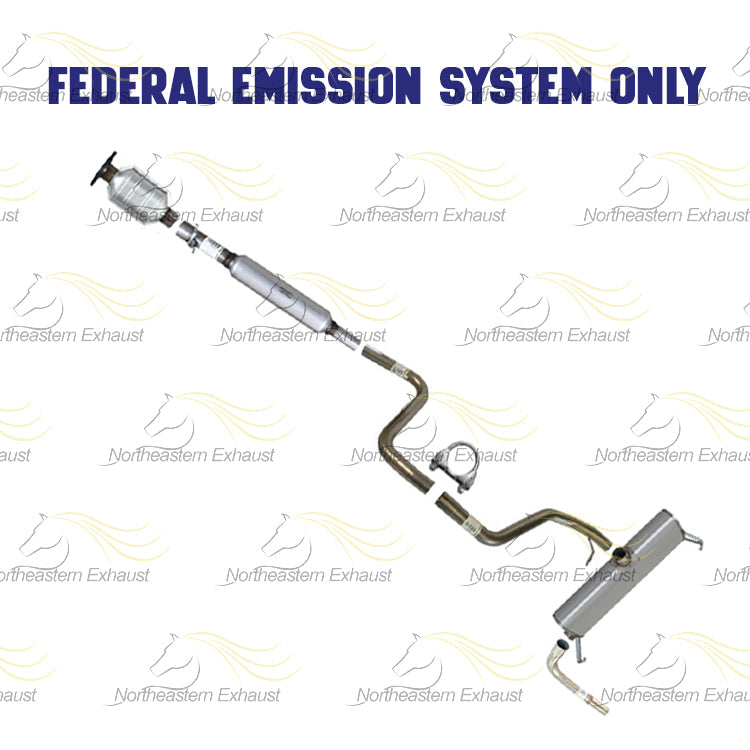 2008 Saturn Aura 3.5L Catalytic Converter, Resonator, Pipes and Muffler