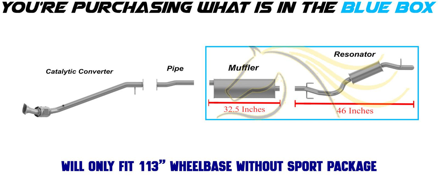 2008 Chevy Uplander 3.9L Exhaust Muffler and Resonator Pipe