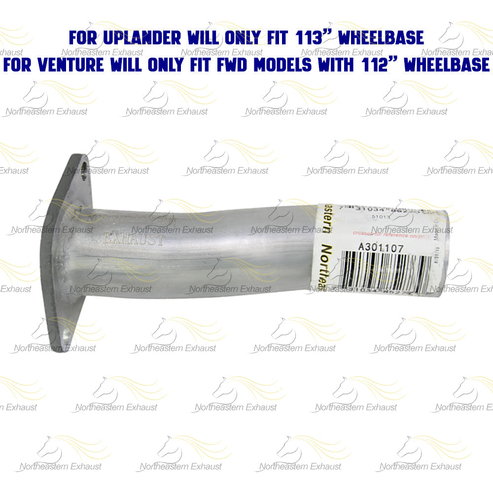 2004 Chevrolet Venture 3.4L Exhaust Pipe