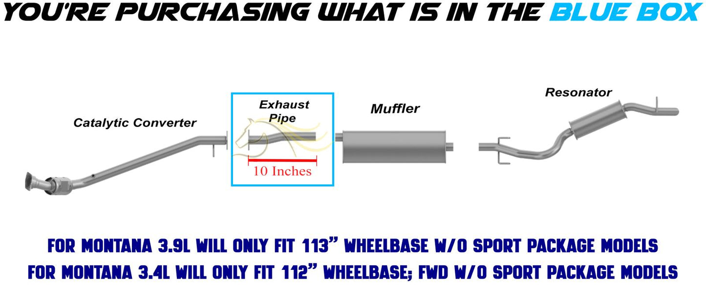 2002 Pontiac Montana 3.4L Exhaust Pipe