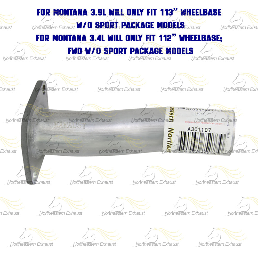 2002 Pontiac Montana 3.4L Exhaust Pipe