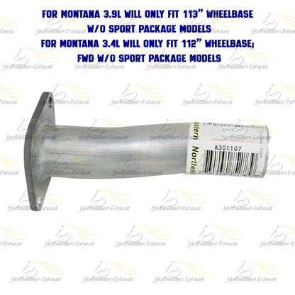 2004 Pontiac Montana 3.4L Exhaust Pipe