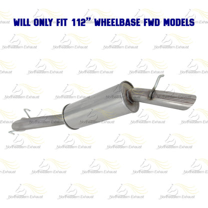 2003 Pontiac Montana 3.4l Exhaust Muffler and Resonator Pipe
