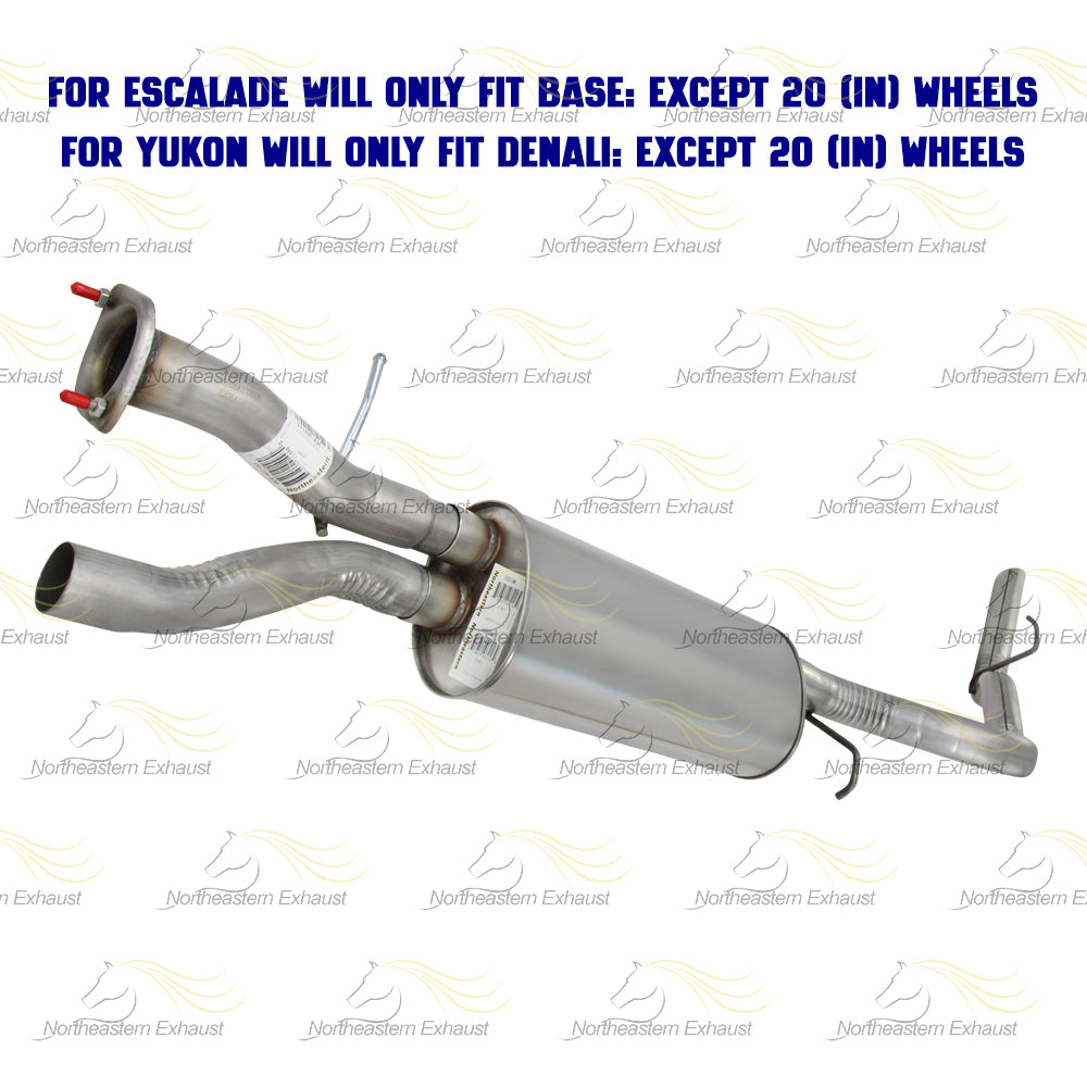 Intermediate Pipes, Muffler & Tail Pipe for 2002-2006 Cadillac Escalade 6.0L and 2001-2006 GMC Yukon 6.0L