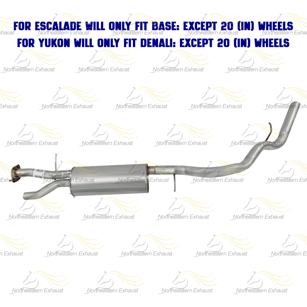 Intermediate Pipes, Muffler & Tail Pipe for 2002-2006 Cadillac Escalade 6.0L and 2001-2006 GMC Yukon 6.0L