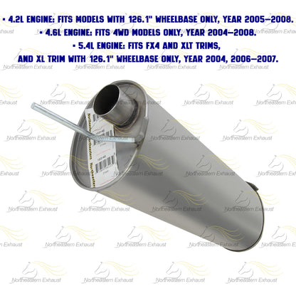 2004-2008 Ford F-150 4.6L 5.4L | 2005-2008 F-150 4.2L Exhaust Muffler