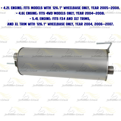 2004-2008 Ford F-150 4.6L 5.4L | 2005-2008 F-150 4.2L Exhaust Muffler