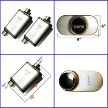 2.25" ID/OD | 19" Long (2 Packs) | Dual Chamber UNIVERSAL PERFORMANCE MUFFLERS