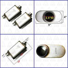 2.5" ID/OD | 19" Long (2 Packs) | Single Chamber UNIVERSAL PERFORMANCE MUFFLERS