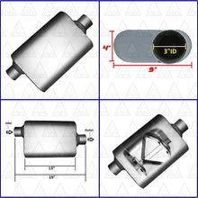 3" ID/OD | 19" Long | Single Chamber UNIVERSAL PERFORMANCE MUFFLERS
