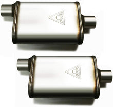 Offset In / Center Out | 2.25" Inch ID/OD | 19" Inch Long (2 Packs) | Single Chamber UNIVERSAL PERFORMANCE MUFFLER