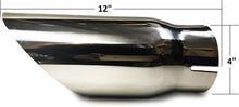 Universal Bolt-On Diesel Truck Exhaust Tip | 4" Inlet 5" Outlet 12" Long