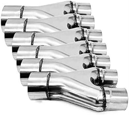 Universal Exhaust Stamped Y Pipe | 2.5" Inch ID/OD (6 PACK)