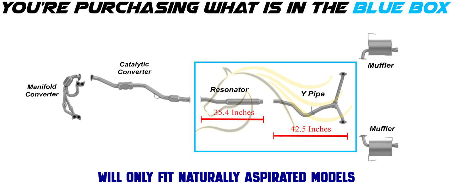 Exhaust Resonator and Y Pipe for 2009-2013 Subaru Forester | 2008-2011 Subaru Impreza 2.5L