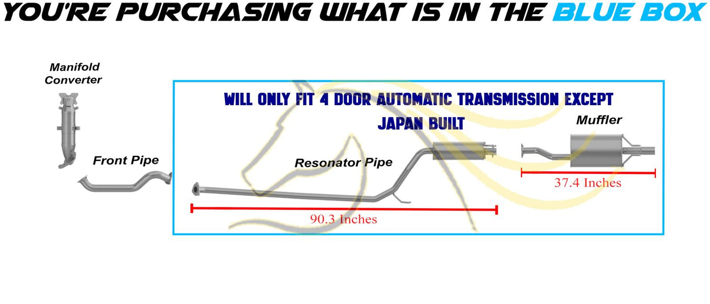 2006-2011 Honda Civic 1.8L Resonator Pipe and Muffler Exhaust Kit