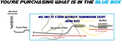 2006-2011 Honda Civic 1.8L Resonator Pipe and Muffler Exhaust Kit