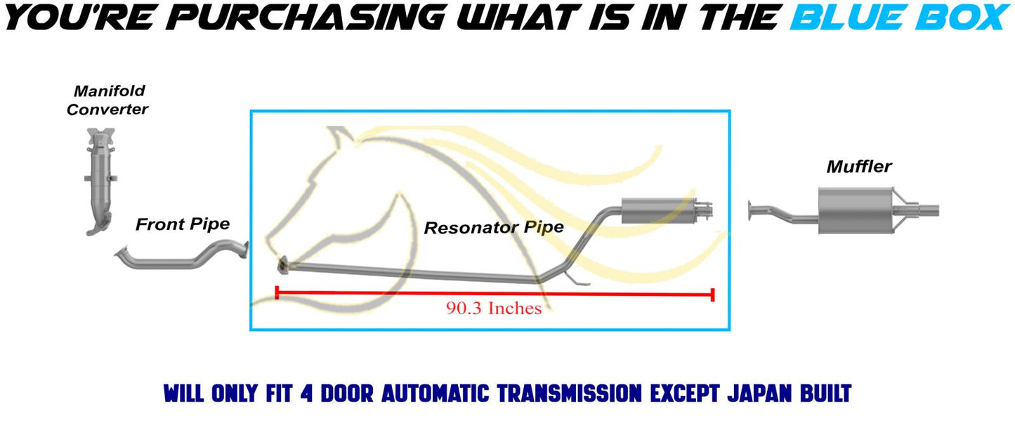 2006-2011 Honda Civic 1.8L For 4-Door Automatic Transmission, except Japan-Built Models Exhaust Resonator Pipe