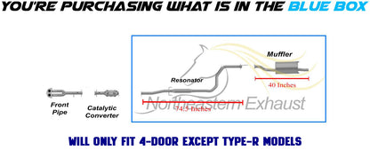 1996-2001 Acura Integra 1.8L Resonator Pipe and Muffler Exhaust  - For Vehicles with 4 Door