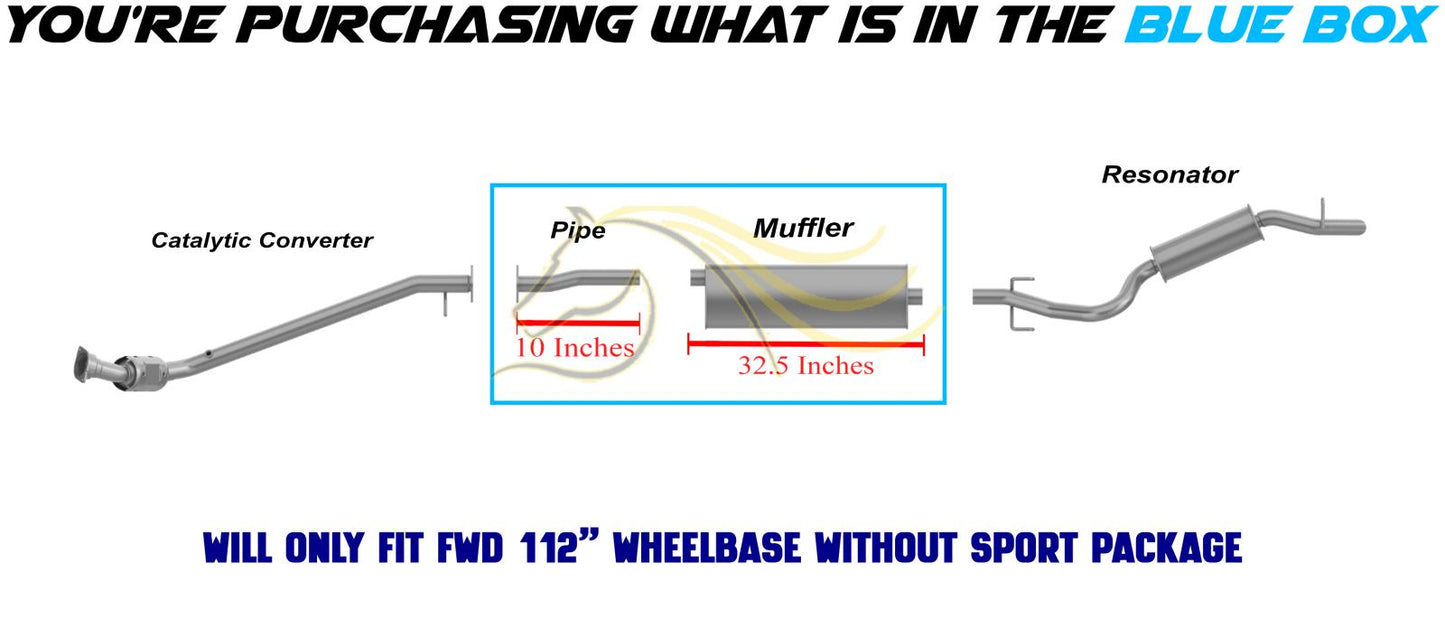 2002-2004 Pontiac Montana 3.4L Exhaust Pipe and Muffler