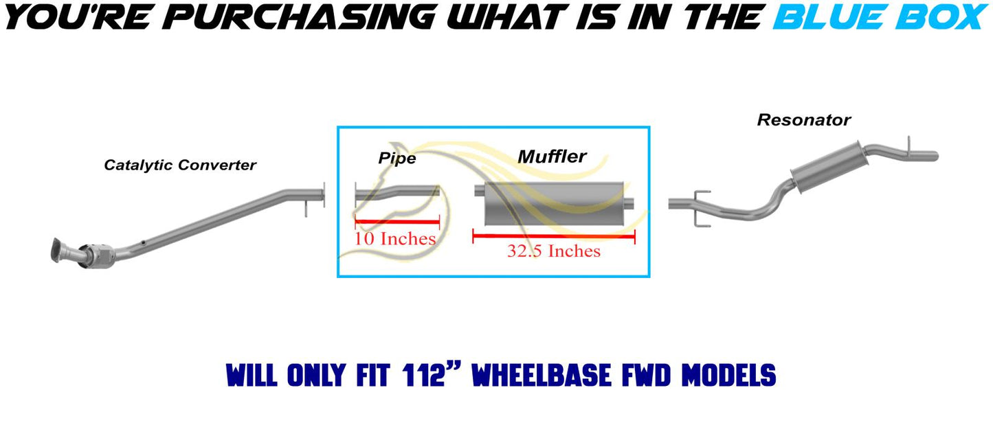 2002-2004 Chevy Venture 3.4L Exhaust Pipe and Muffler