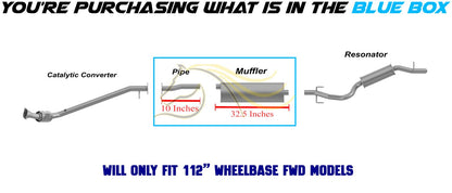 2002-2004 Chevy Venture 3.4L Exhaust Pipe and Muffler