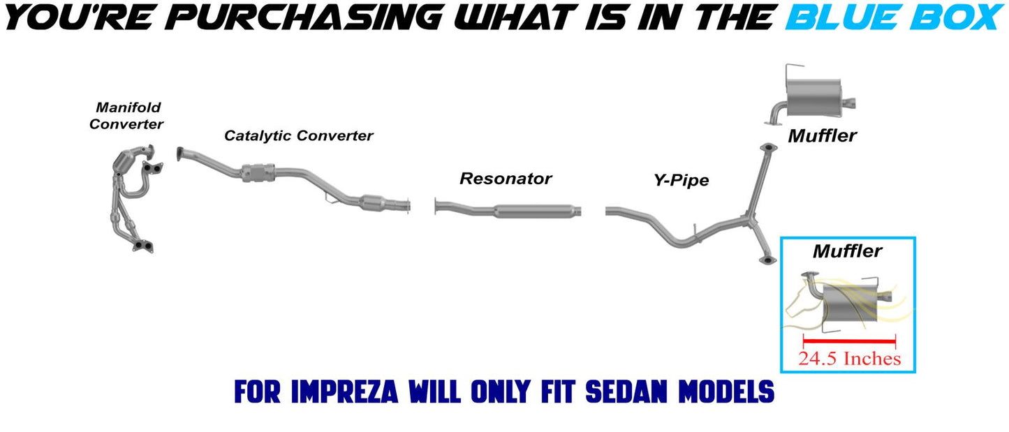 2008-2011 Subaru Impreza 2.5L Exhaust Muffler with Tips | Driver-side
