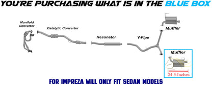 2008-2011 Subaru Impreza 2.5L Exhaust Muffler with Tips | Driver-side