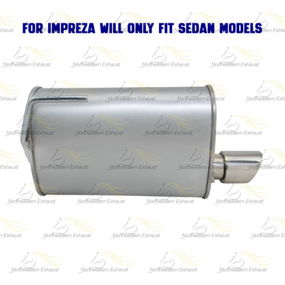 2008-2011 Subaru Impreza 2.5L Exhaust Muffler with Tips | Driver-side