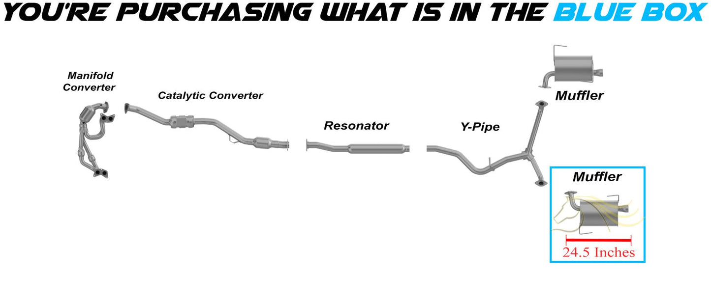 2009-2013 Subaru Forester 2.5L Exhaust Muffler with Tips | Driver-side