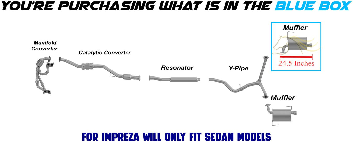 2008-2011 Subaru Impreza 2.5L Exhaust Muffler with Tips | Passenger-side