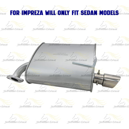 2008-2011 Subaru Impreza 2.5L Exhaust Muffler with Tips | Passenger-side