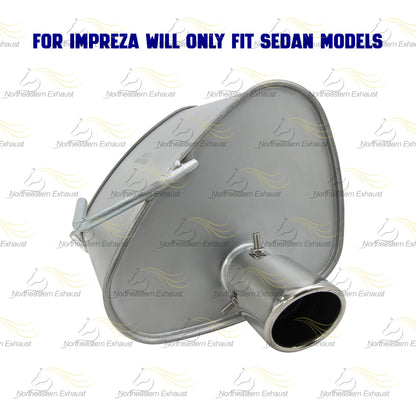 2008-2011 Subaru Impreza 2.5L Exhaust Muffler with Tips | Passenger-side