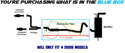 2012-2017 Jeep Wrangler 3.6L Exhaust Resonator Pipe