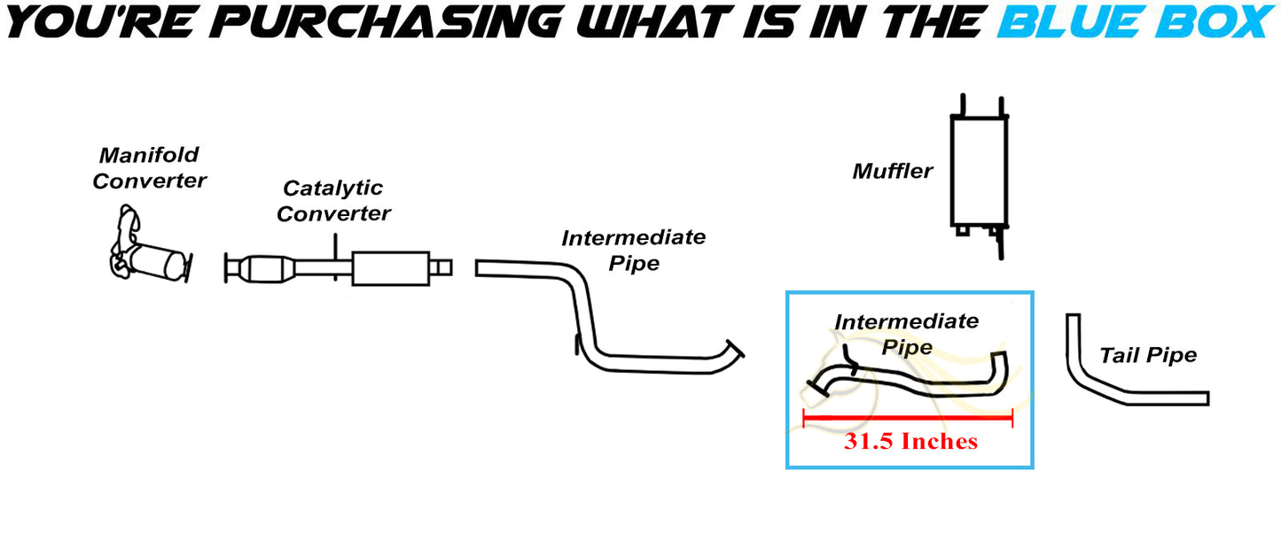 2010-2013 Mazda 3 Exhaust Intermediate Pipe | 2.0L, 2.3L, 2.5L