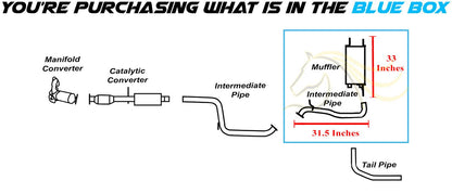 2010-2013 Mazda 3 2.0L Exhaust Intermediate Pipe and Muffler