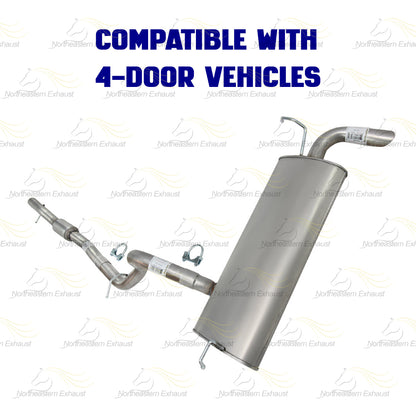 2012-2017 Jeep Wrangler 3.6L Exhaust Resonator Pipe and Muffler