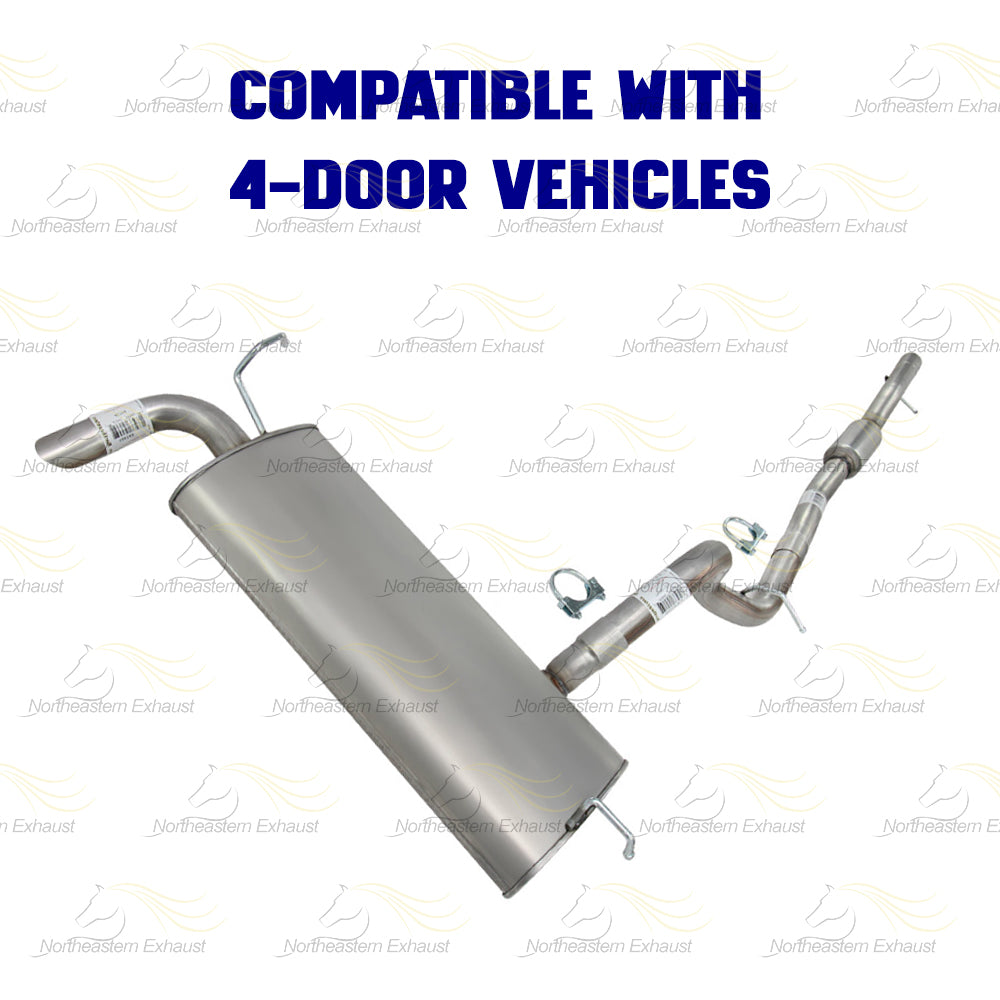 2012-2017 Jeep Wrangler 3.6L Exhaust Resonator Pipe and Muffler