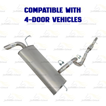 2012-2017 Jeep Wrangler 3.6L Exhaust Resonator Pipe and Muffler