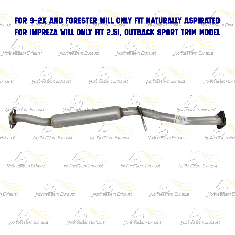 Exhaust Resonator Pipe for 2006 Saab 9-2X 2.5L and 2006-2008 Subaru Forester/Impreza 2.5L