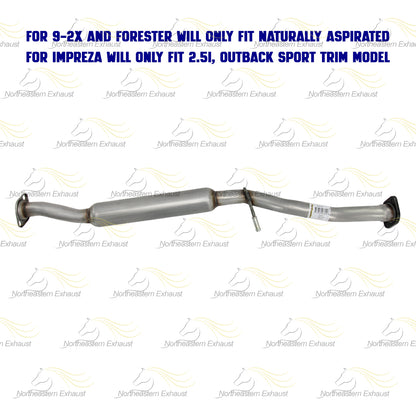 Exhaust Resonator Pipe for 2006 Saab 9-2X 2.5L and 2006-2008 Subaru Forester/Impreza 2.5L