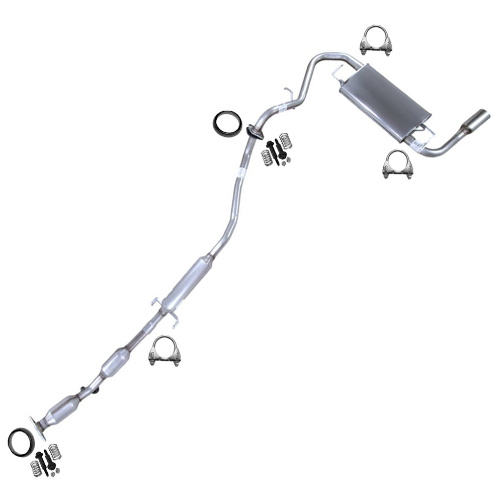 2008 Pontiac Vibe 1.8L Complete Exhaust System Kit with Catalytic