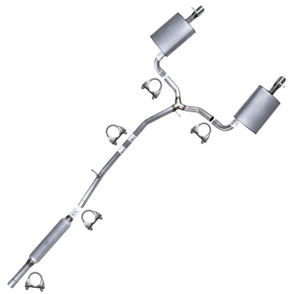 2015 Ford Explorer 2.0L Exhaust Resonator, Y Pipe and Pair of Muffler