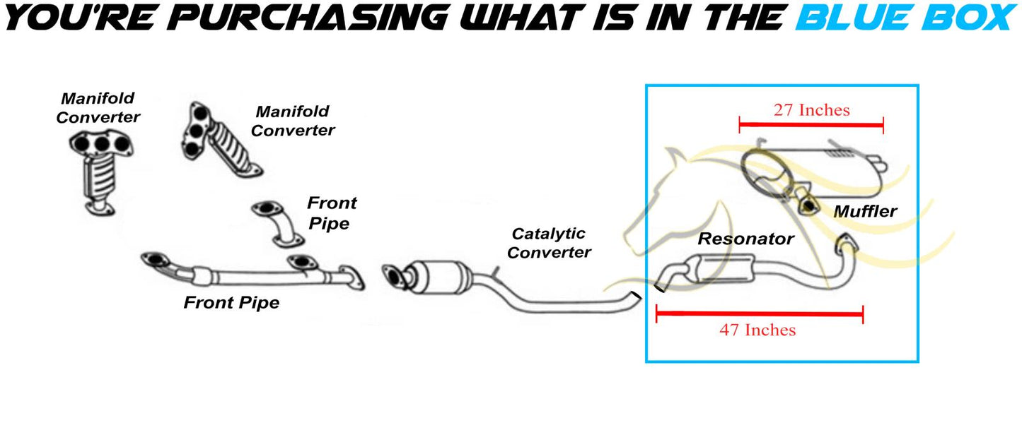 2016-2019 Mitsubishi Outlander 3.0L Stainless Steel Resonator Muffler Kit